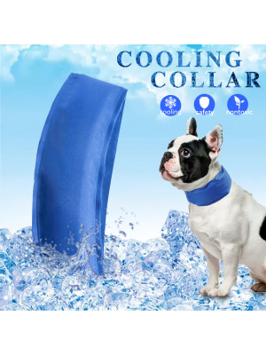 Dog Cat Puppy Cooling Bandana Pet Cooler Ice Cool Scarf Collar Relief Med. Large