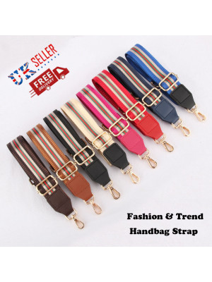 Womens Wide Replacement Detachable Crossbody Bag Strap Shoulder Handbag Belt Handle Fashion Striped