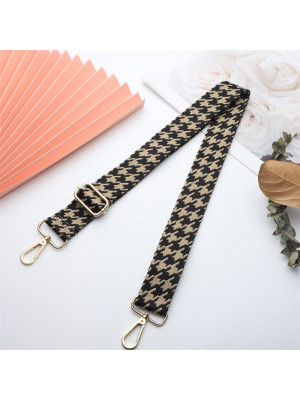 Houndstooth Pattern Wide Replacement Strap For Crossbody Shoulder Bag Belt