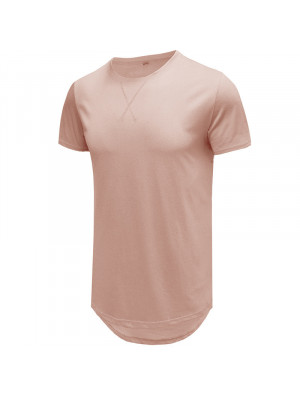 Mens Short Sleeve T-shirt Summer Causal Solid Muscle Slim Fit Base Tee Tops