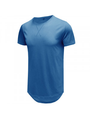 Mens Short Sleeve T-shirt Summer Causal Solid Muscle Slim Fit Base Tee Tops