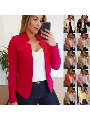 Women Summer Thin Long Sleeve Ladies Office Work Blazer Suit Coat Jacket OL Tops