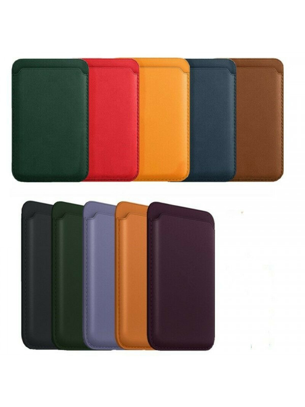 PU Leather MagSafe Magnetic Back Wallet Card Holder For iPhone 13 12 Pro Max