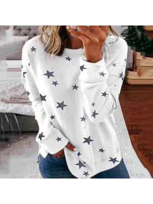 Plus Size Womens Long Sleeve T-Shirt Loose Tops Ladies Casual Pullover Blouse