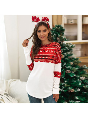 Womens Ladies Shirt Xmas Pullover Christmas Sweatshirt Casual Tee Blouse Tops