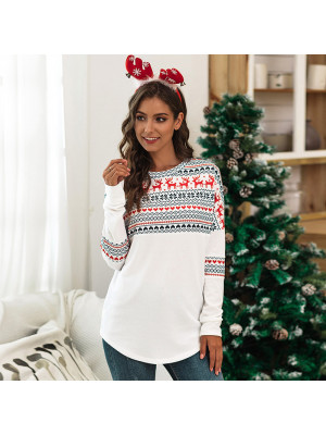 Womens Ladies Shirt Xmas Pullover Christmas Sweatshirt Casual Tee Blouse Tops