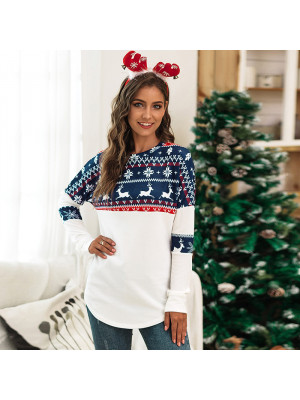 Womens Ladies Shirt Xmas Pullover Christmas Sweatshirt Casual Tee Blouse Tops