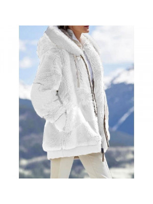 Women's Warm Coat Jacket Outwear Fur Lined Trench Winter Hooded Parka Overcoat