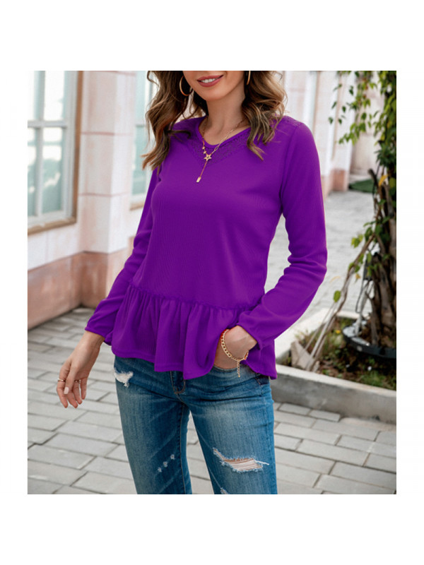 Plus Size Women V Neck Long Sleeve Blouse T-Shirt Ladies Casual Loose Tunic Tops