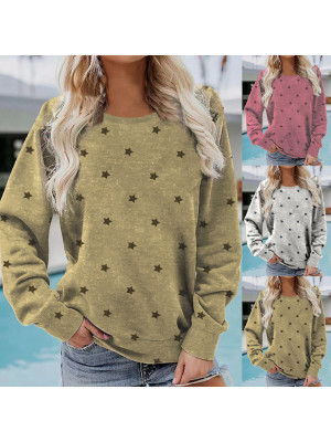 Womens Long Sleeve Sweatshirt Tops Ladies Casual Loose Blouse Pullover T-Shirt