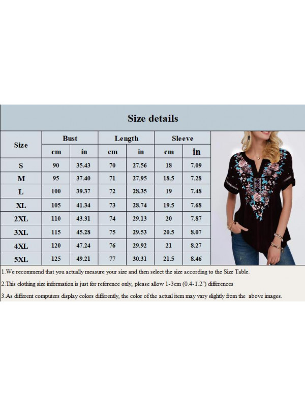 Womens Boho Short Sleeve Casual Ladies Tops Crew Neck Tees Baggy Blouse T Shirt