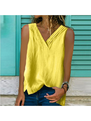 Womens Summer Sleeveless Loose T Shirt Vest Ladies Cami Pullover Blouse Tops Tee