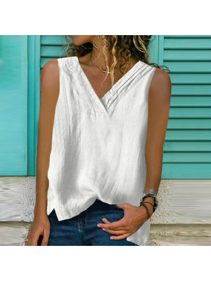 Womens Summer Sleeveless Loose T Shirt Vest Ladies Cami Pullover Blouse Tops Tee