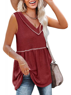 Womens Loose Sleeveless T Shirt Vest Ladies Summer Cami Camisole Blouse Tops Tee