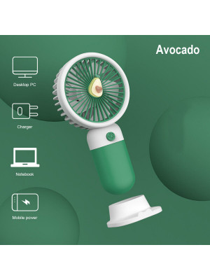 Portable Mini Hand-held Folding Desk Fan Small Cooler Cooling USB Rechargeable