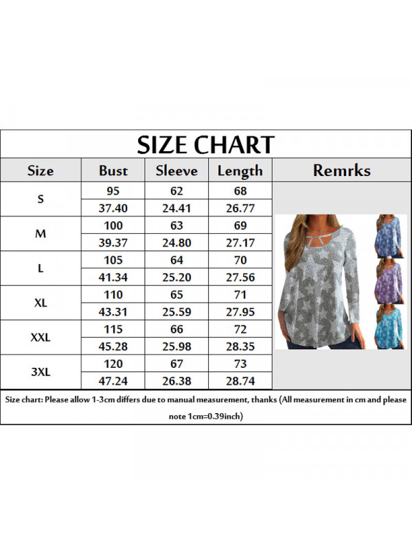 Womens Ladies Long Sleeve Tops Tee Outdoor Casual Loose Boho T-Shirts Blouse