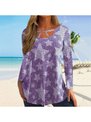 Womens Ladies Long Sleeve Tops Tee Floral Casual Loose Boho T-Shirts Blouse UK