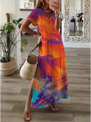 Womens Summer Beach Long Maxi Dress Ladies Holiday Party Boho Sundress Plus Size