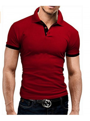 Men's Embroidered Solid Polo Shirt Male Casual Business Golf T-shirt Sports Comfort Tops