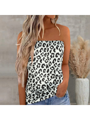 Summer Womens Strapless Bandeau Boob Tube Tops Ladies Beach Blouse Boho T Shirt