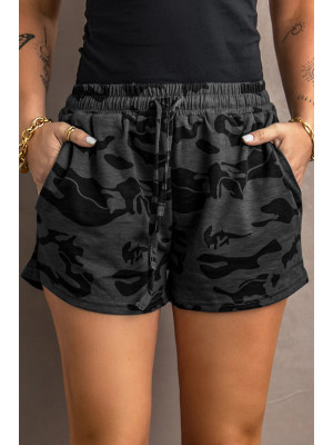 Womens Elastic Waist Camouflage Shorts  Ladies Summer Casual Hot Pants Plus Size