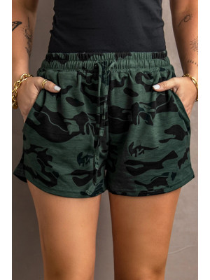 Womens Elastic Waist Camouflage Shorts  Ladies Summer Casual Hot Pants Plus Size