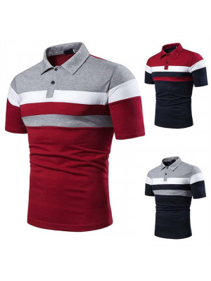 Mens Golf Sport Polo Shirts Short Sleeve Collared Summer Holiday T Shirt Top Tee