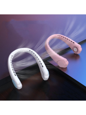 Mini Fan Neckband Bladeless Lazy Neck Hanging Cartoon Portable USB Rechargeable