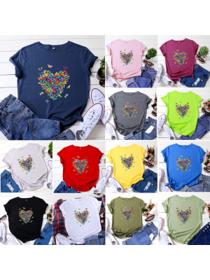 Womens Summer Blouse Ladies Plus Size T Shirt Short Sleeve Tops Tops Shirt Basic Tee t