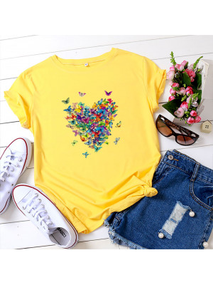 Womens Summer Blouse Ladies Plus Size T Shirt Short Sleeve Tops Tops Shirt Basic Tee t