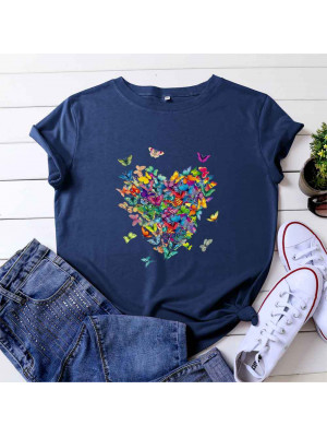 Womens Summer Blouse Ladies Plus Size T Shirt Short Sleeve Tops Tops Shirt Basic Tee t