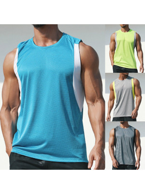 Sleeveless Vest Tank Top Mens Running Gym Top Sports Muscle T-Shirt Blouse