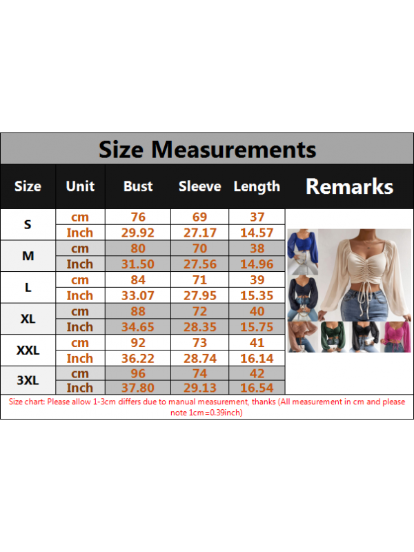 Womens Casual Slim Fit T-Shirt Drawstring Crop Tops Ladies Long Sleeve Blouse UK