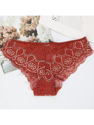 Womens Ladies Full Lace French Knickers Briefs Seamless Underwear Panties Sexy