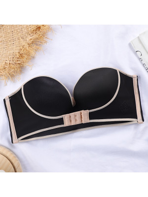 Women Strapless Push Up Bra Front Closure Bralette Invisible Bras Soft Underwear