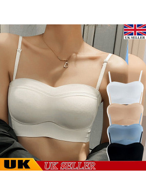 Womens Invisible Push Up Bra Bralette Strapless Bras Underwear Sexy Lingerie UK⭐