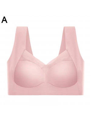 Women Ultra-thin Ice Silk Bra Summer Seamless No buckle Wire-free Bralette Bras