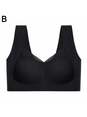 Women Ultra-thin Ice Silk Bra Summer Seamless No buckle Wire-free Bralette Bras