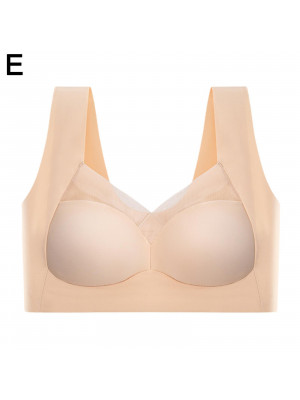 Women Ultra-thin Ice Silk Bra Summer Seamless No buckle Wire-free Bralette Bras