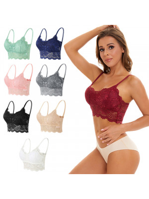 Womens Lace Bralette Bralet Bra Bustier Crop-Top Ladies Camisole Cami Vest Tank