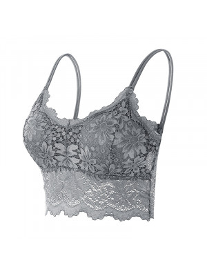 Womens Lace Bralette Bralet Bra Bustier Crop-Top Ladies Camisole Cami Vest Tank