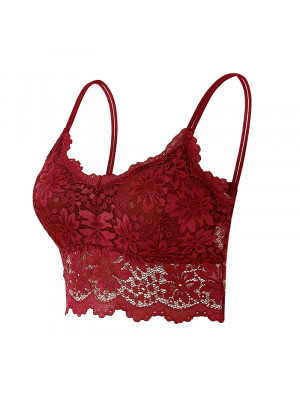 Womens Lace Bralette Bralet Bra Bustier Crop-Top Ladies Camisole Cami Vest Tank