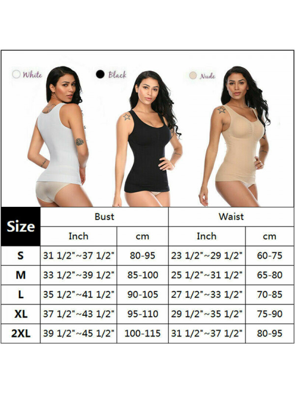 Womens Tank Top Shapewear Compression Firm Tummy Control Camisole Shaper Vest UK