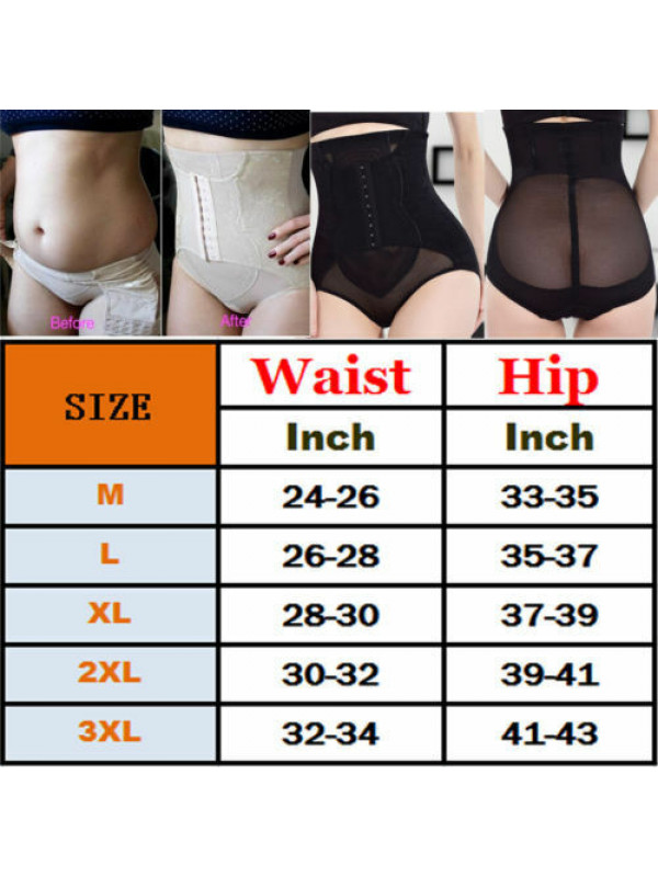 Women High Waist Underwear Body Shaper Hip Abdomen Tummy Control Panties Knicker