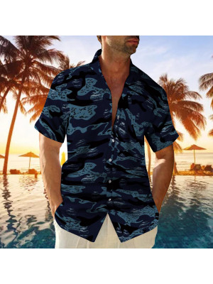 Mens Short Sleeve Palm Tree Hawaii Shirts Summer Beach Floral T Shirt Beach Tops