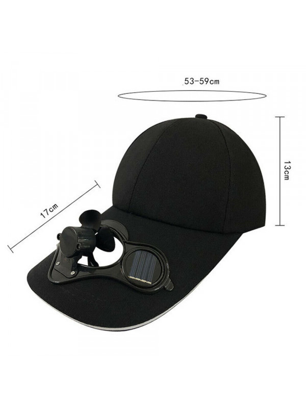 Unisex Sport Baseball Hat Cap with Solar Sun Power Cooling Fan Sun Visor Cap UK