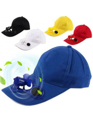 Unisex Sport Baseball Hat Cap with Solar Sun Power Cooling Fan Sun Visor Cap UK