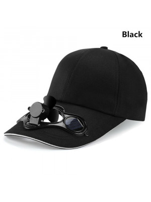 Unisex Sport Baseball Hat Cap with Solar Sun Power Cooling Fan Sun Visor Cap UK