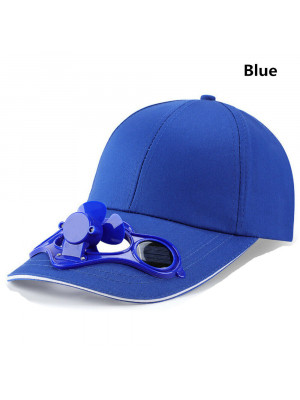 Unisex Sport Baseball Hat Cap with Solar Sun Power Cooling Fan Sun Visor Cap UK