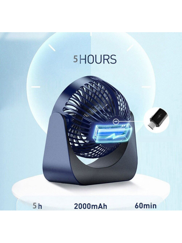 Mini USB Desk Fan Small Quiet Personal Cooler USB Powered Portable Table Fan NEW